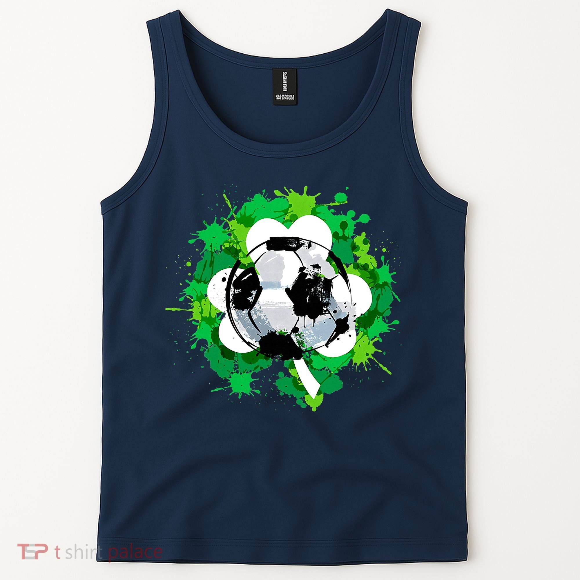 St Patrick's Day Soccer St Pattys Shamrock Tank Top