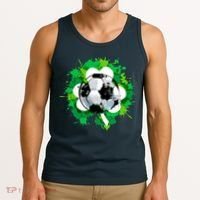 St Patrick's Day Soccer St Pattys Shamrock Tank Top thumb 3