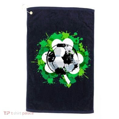 St Patrick's Day Soccer St Pattys Shamrock Golf Towel