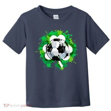 St Patrick's Day Soccer St Pattys Shamrock Toddler T-Shirt