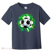 St Patrick's Day Soccer St Pattys Shamrock Toddler T-Shirt thumb 0