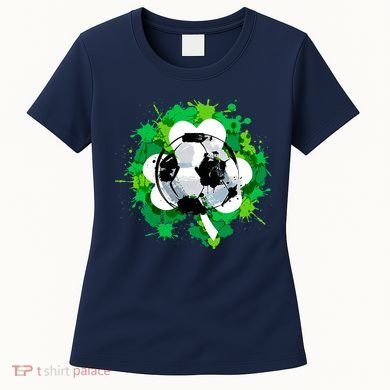 St Patrick's Day Soccer St Pattys Shamrock Women's T-Shirt