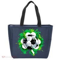 St Patrick's Day Soccer St Pattys Shamrock Tote Bag thumb 0