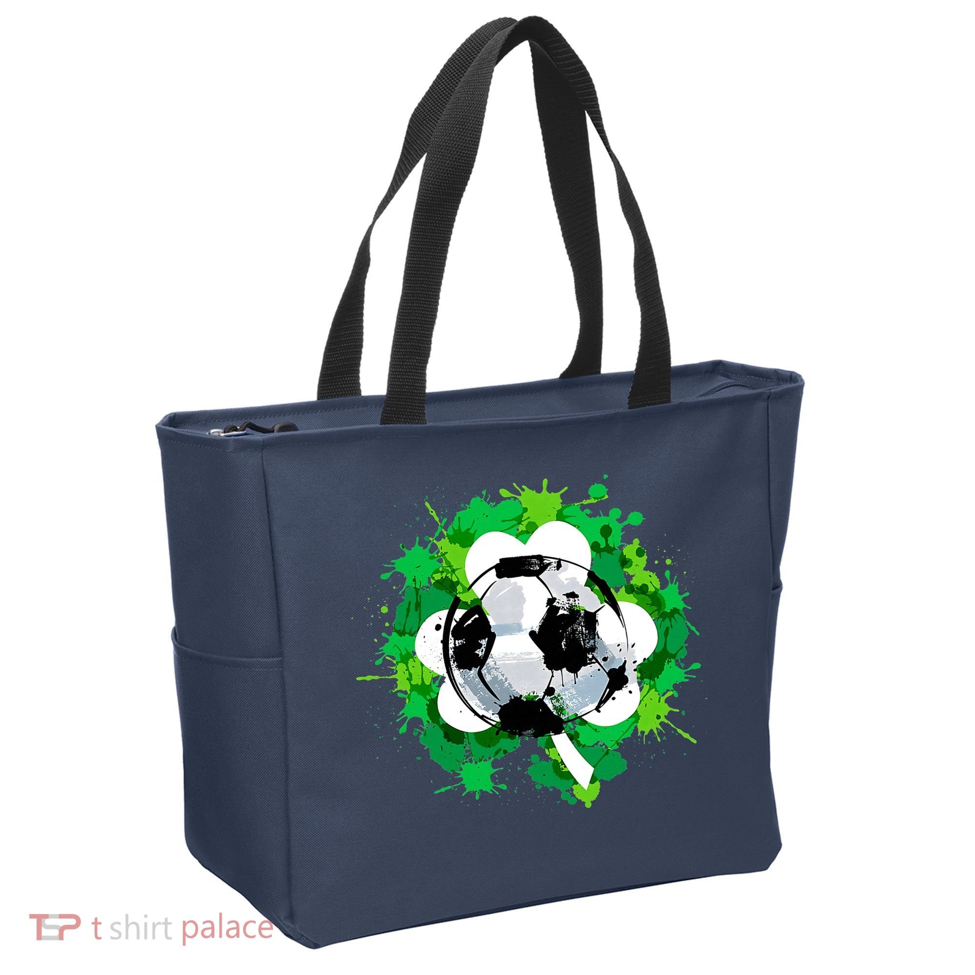 St Patrick's Day Soccer St Pattys Shamrock Tote Bag