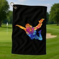 Skydiving Parachutust Extreme Sport Golf Towel thumb 1