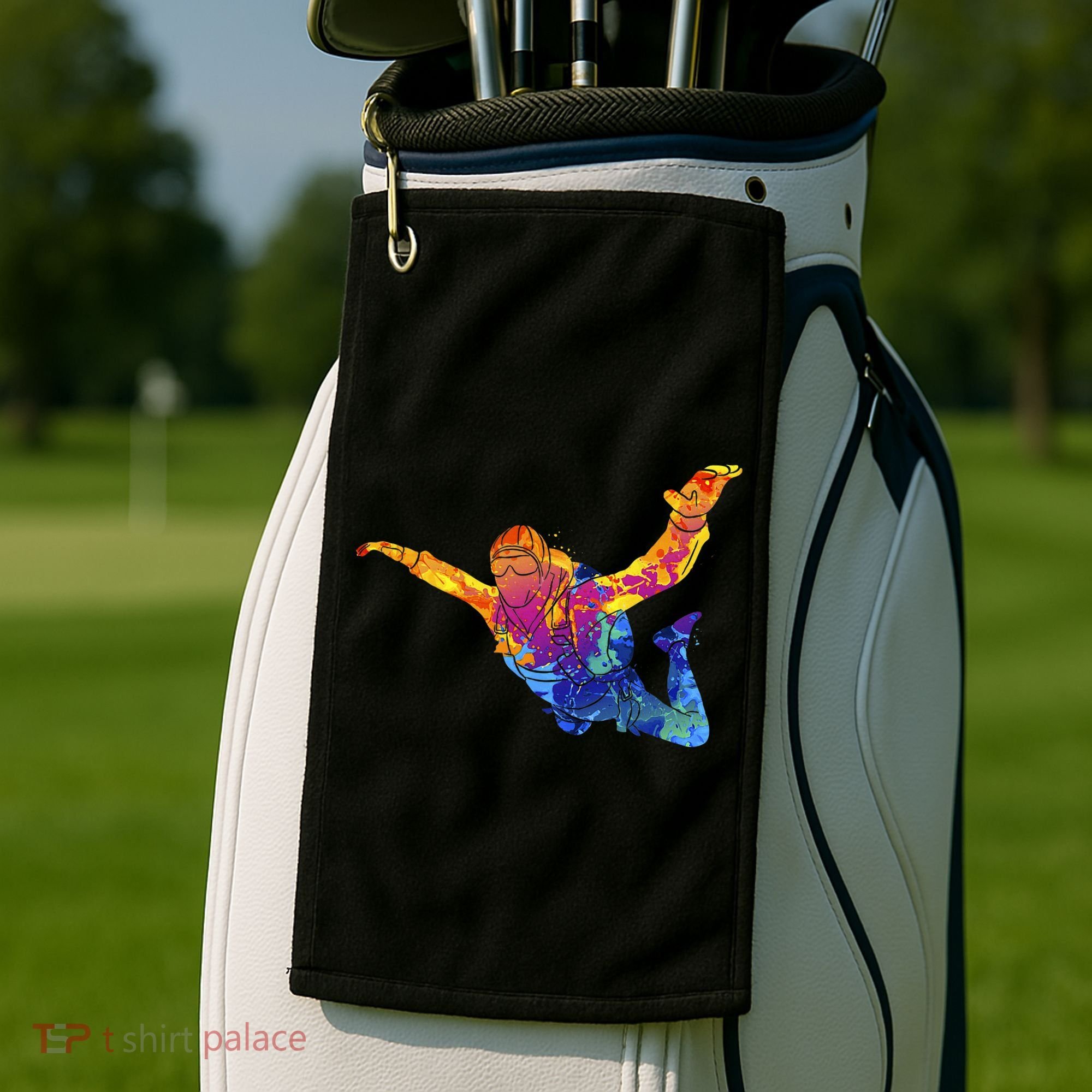 Skydiving Parachutust Extreme Sport Golf Towel