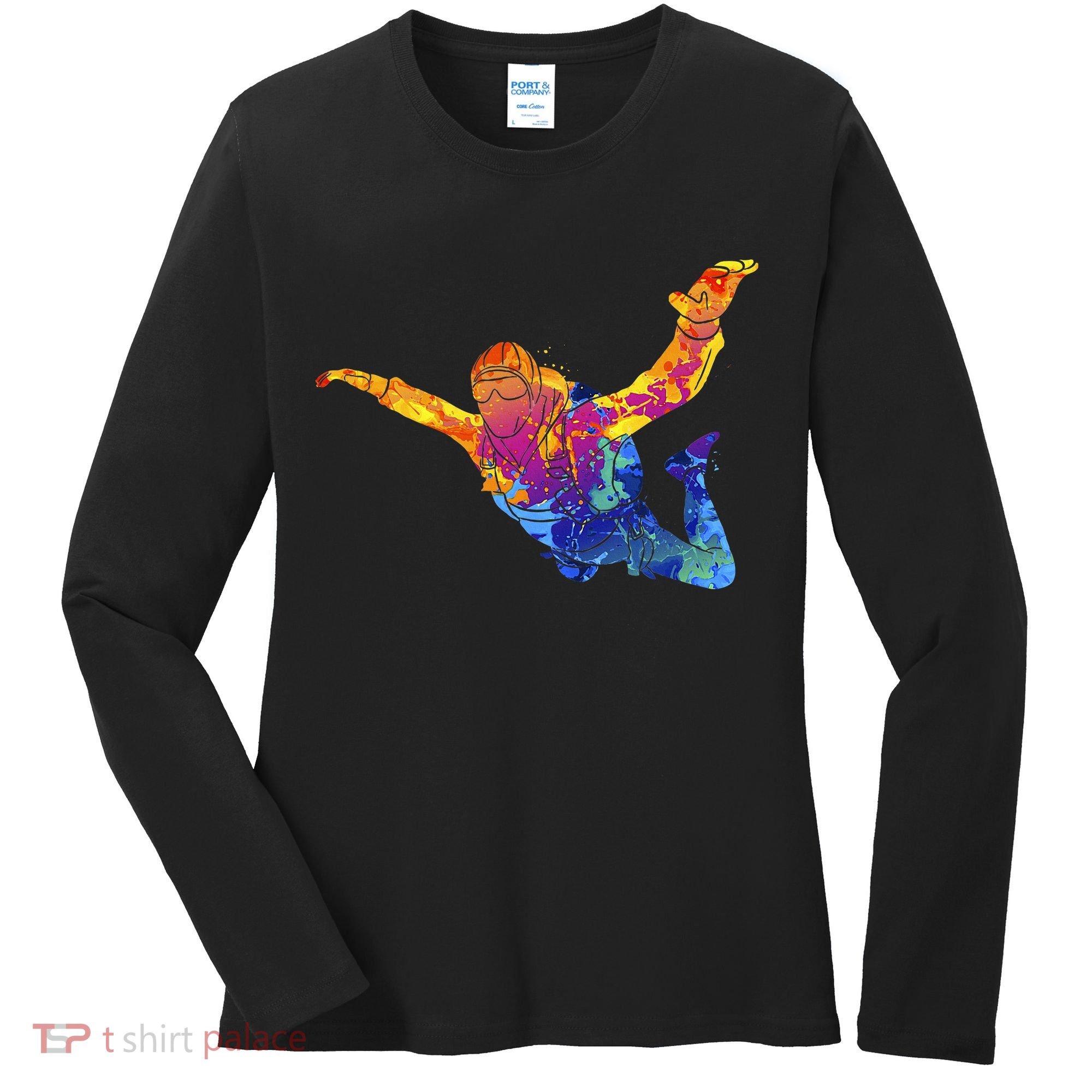 Skydiving Parachutust Extreme Sport Women's Long Sleeve Shirt