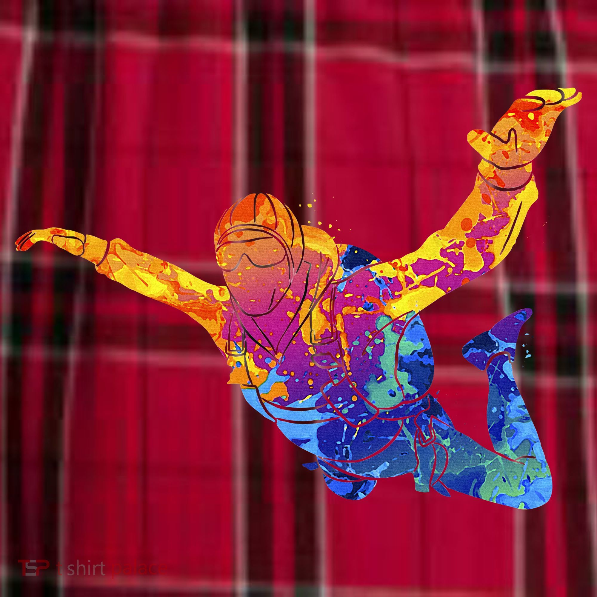 Skydiving Parachutust Extreme Sport Women's Flannel Plaid Pajama Pants
