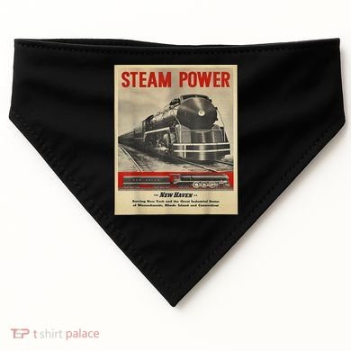 Steam Power Engine Train USA-Made Doggie Bandana