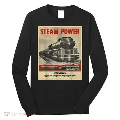 Steam Power Engine Train Long Sleeve Shirt