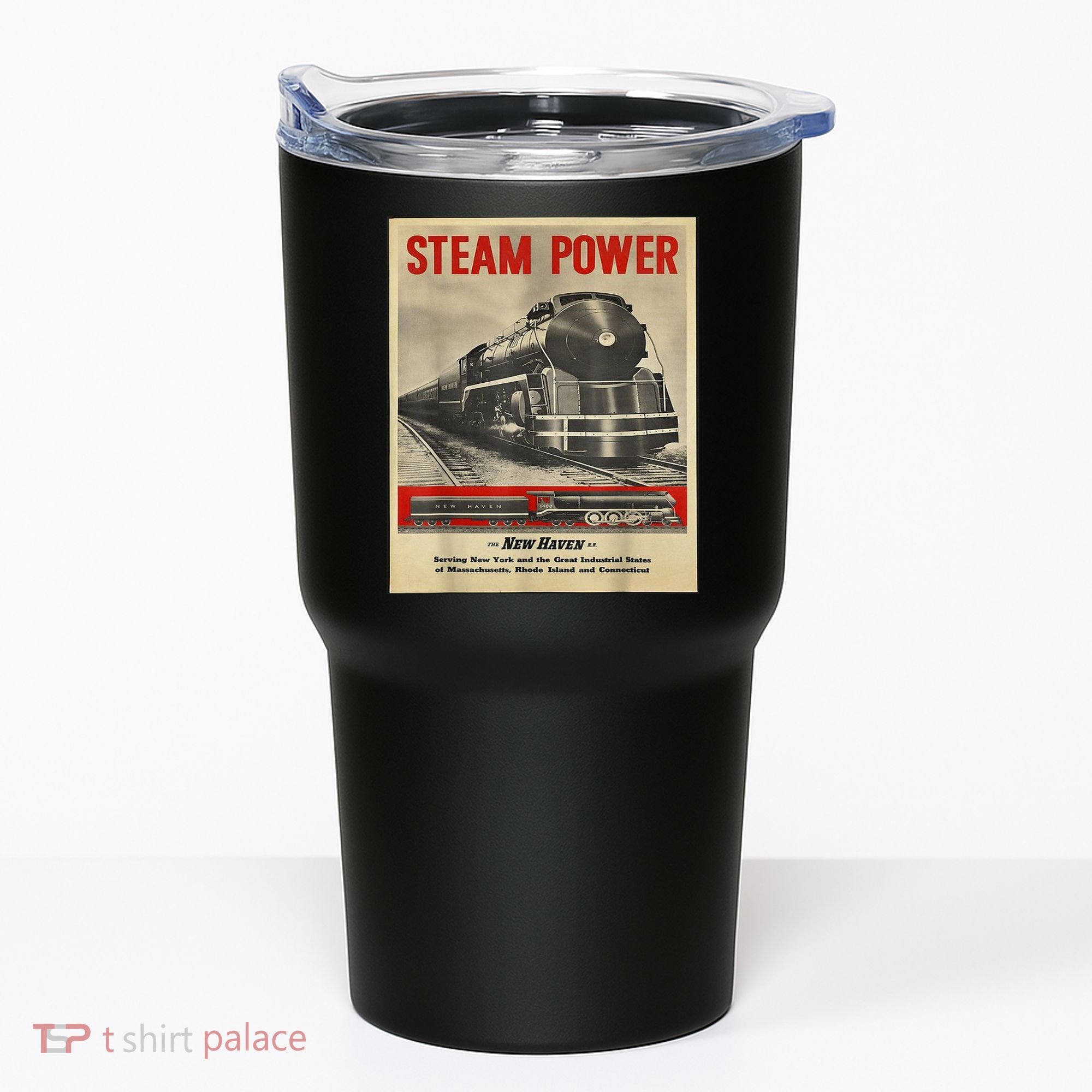 Steam Power Engine Train Tumbler