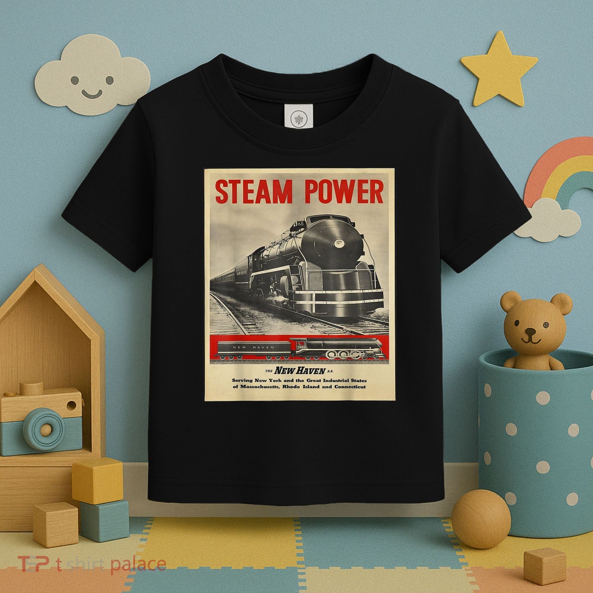 Steam Power Engine Train Toddler T-Shirt