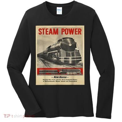 Steam Power Engine Train Women's Long Sleeve Shirt