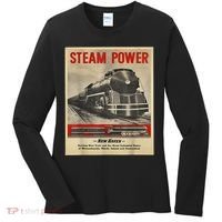 Steam Power Engine Train Women's Long Sleeve Shirt thumb 0