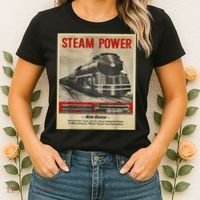 Steam Power Engine Train Women's T-Shirt thumb 2