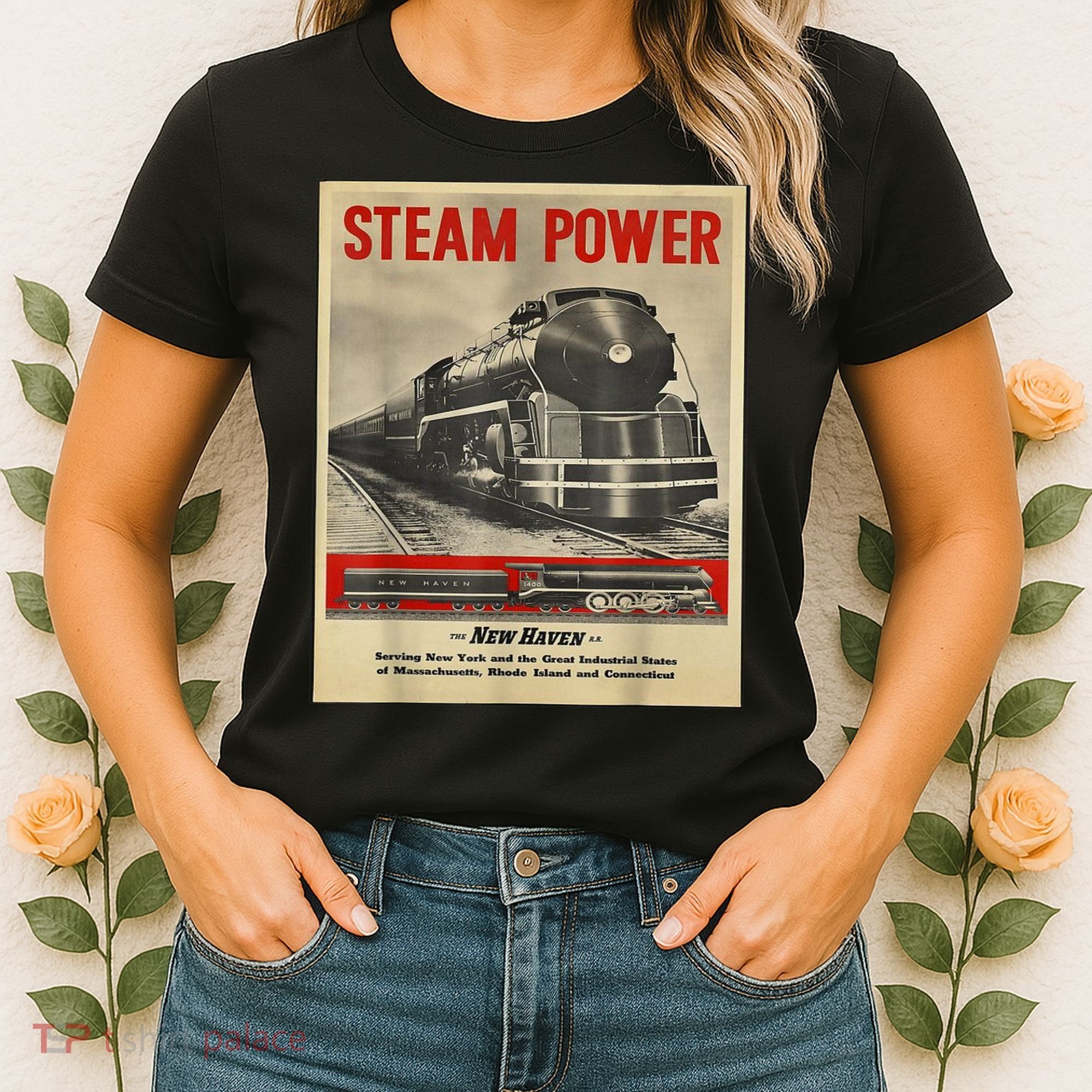 Steam Power Engine Train Women's T-Shirt