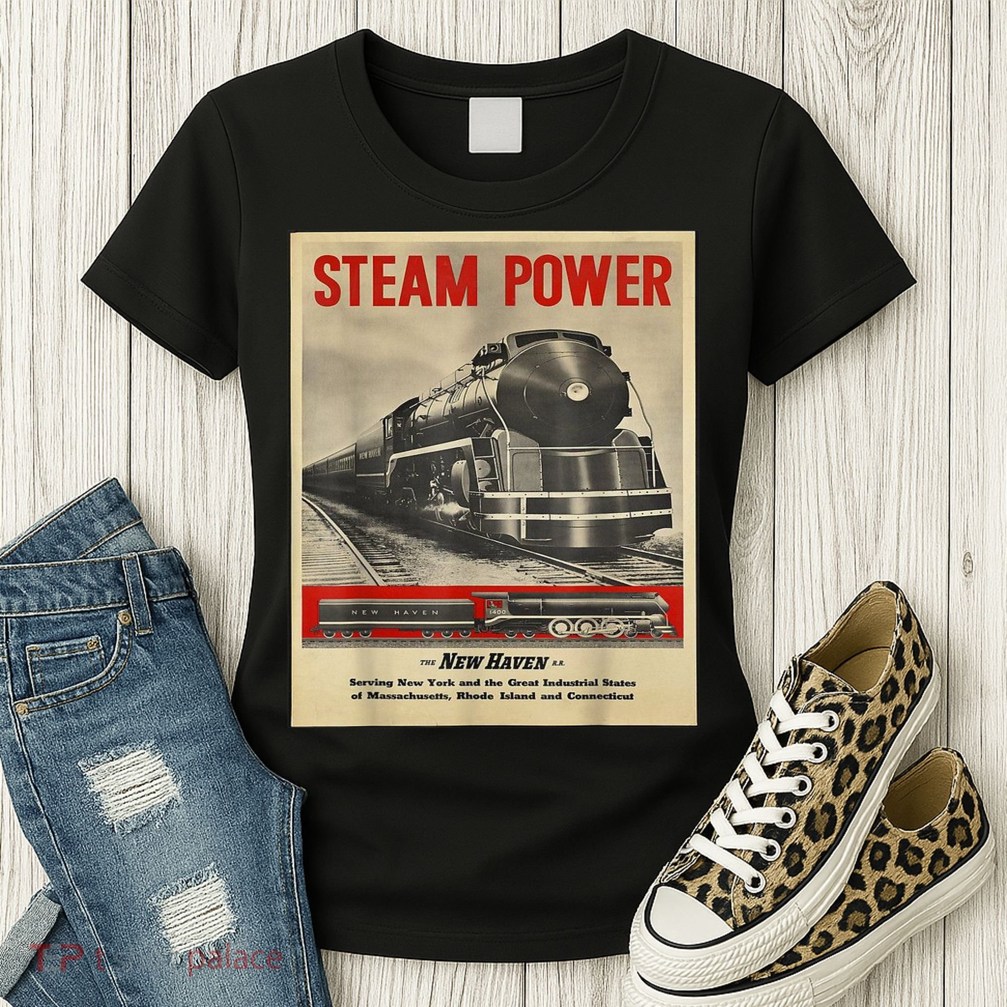 Steam Power Engine Train Women's T-Shirt