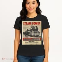 Steam Power Engine Train Women's T-Shirt thumb 4