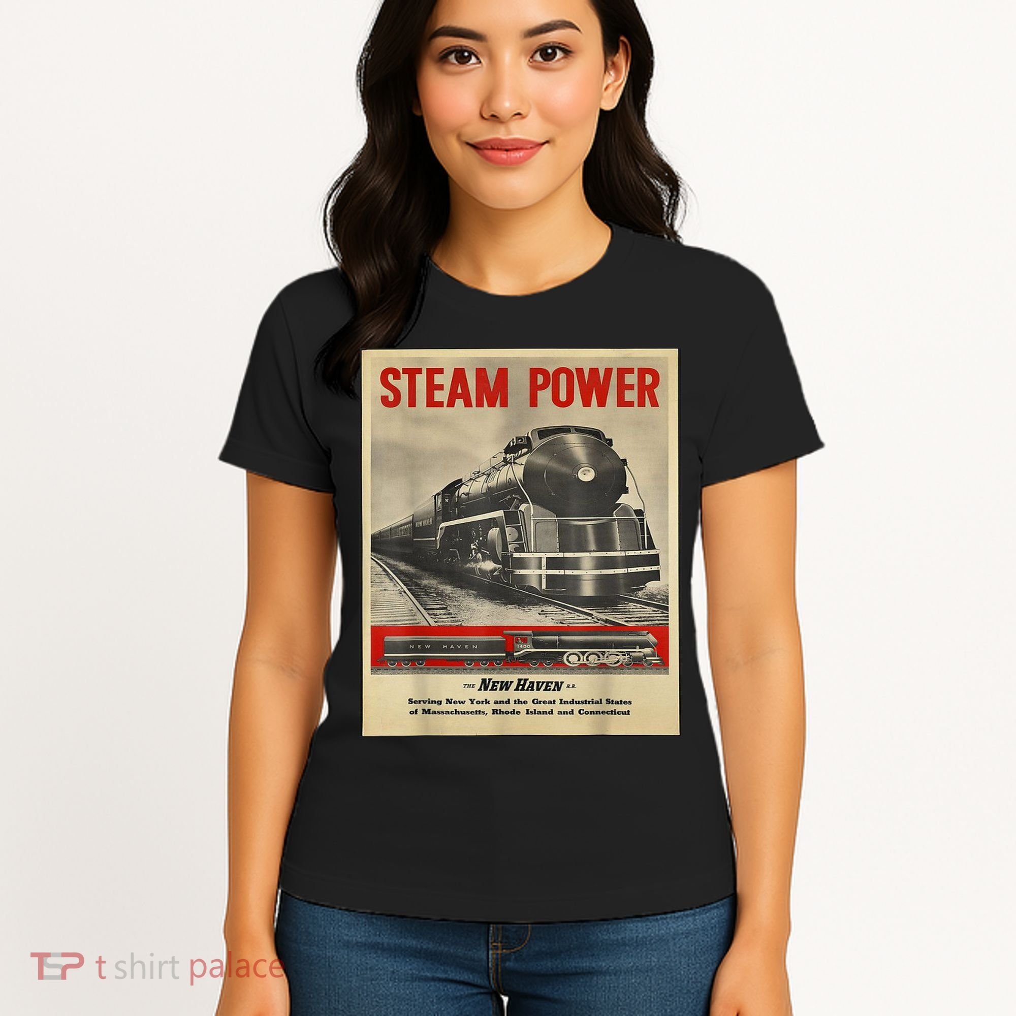 Steam Power Engine Train Women's T-Shirt