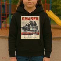 Steam Power Engine Train Kids Hoodie thumb 3