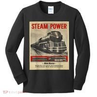 Steam Power Engine Train Kids Long Sleeve Shirt thumb 0