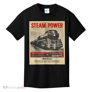 Steam Power Engine Train Kids T-Shirt