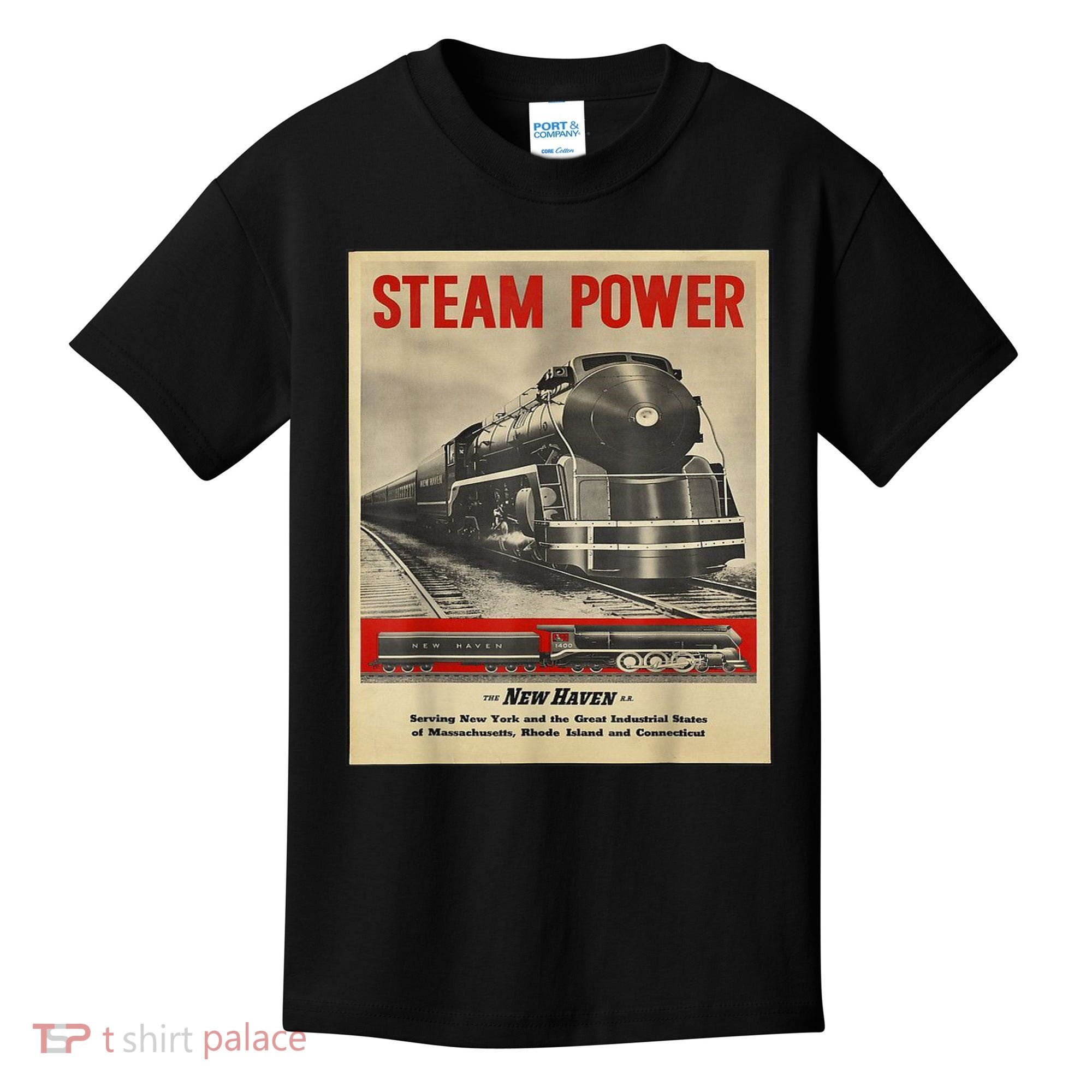 Steam Power Engine Train Kids T-Shirt