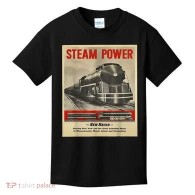 Steam Power Engine Train Kids T-Shirt