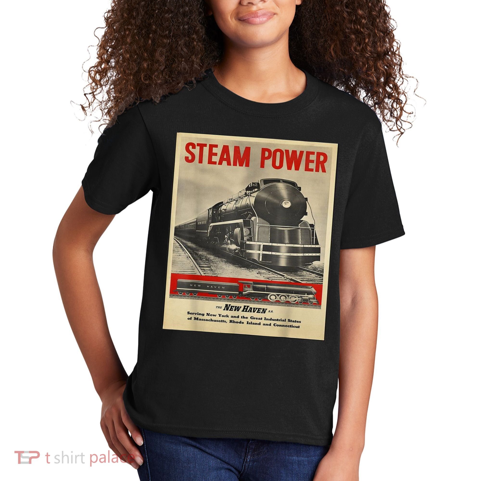 Steam Power Engine Train Kids T-Shirt