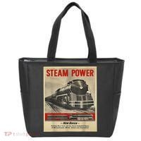 Steam Power Engine Train Tote Bag thumb 0