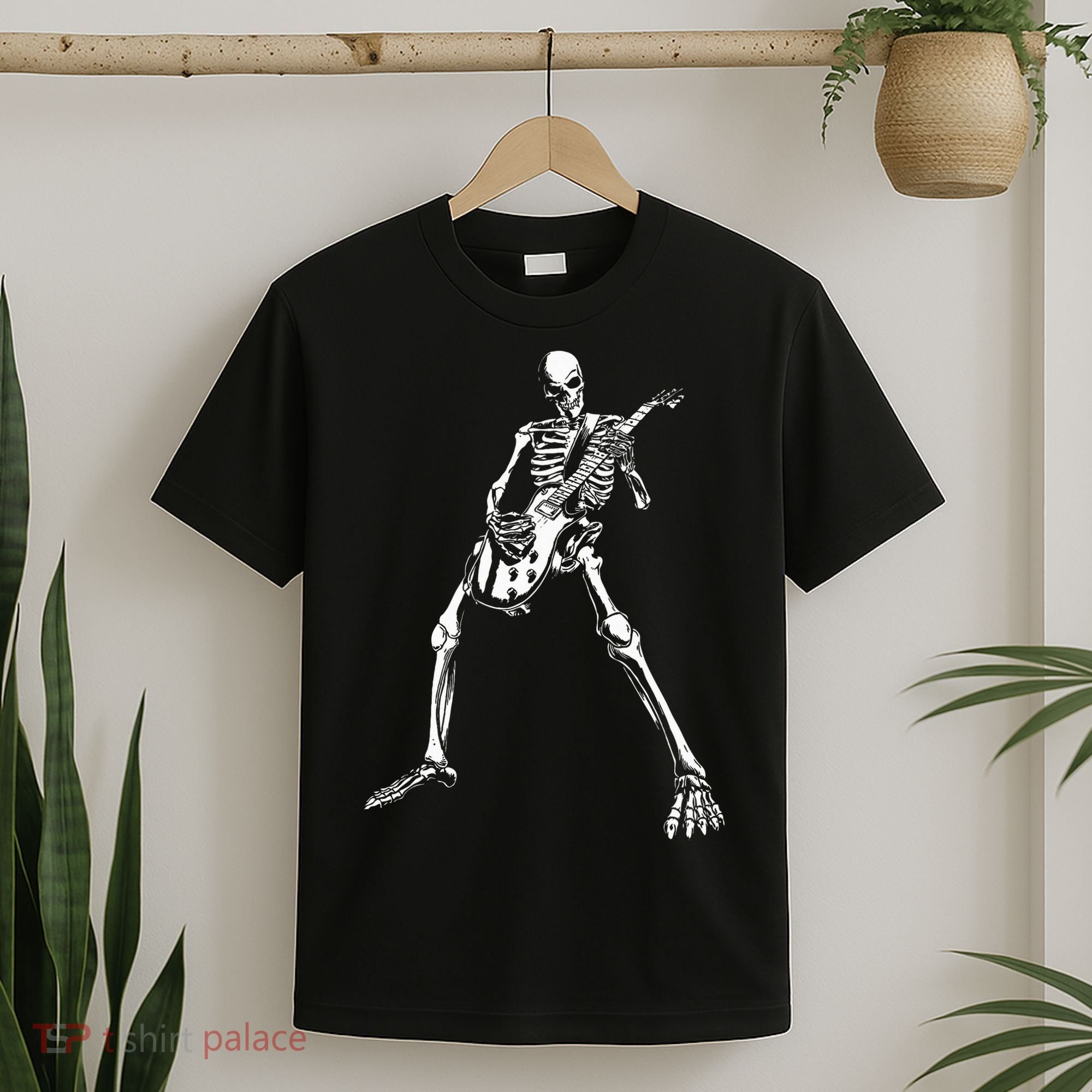 Skeleton Playing Electric Guitar Solo T-Shirt