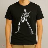 Skeleton Playing Electric Guitar Solo T-Shirt thumb 3