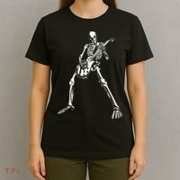 Skeleton Playing Electric Guitar Solo T-Shirt thumb 4