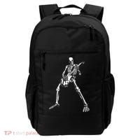 Skeleton Playing Electric Guitar Solo Backpack thumb 0