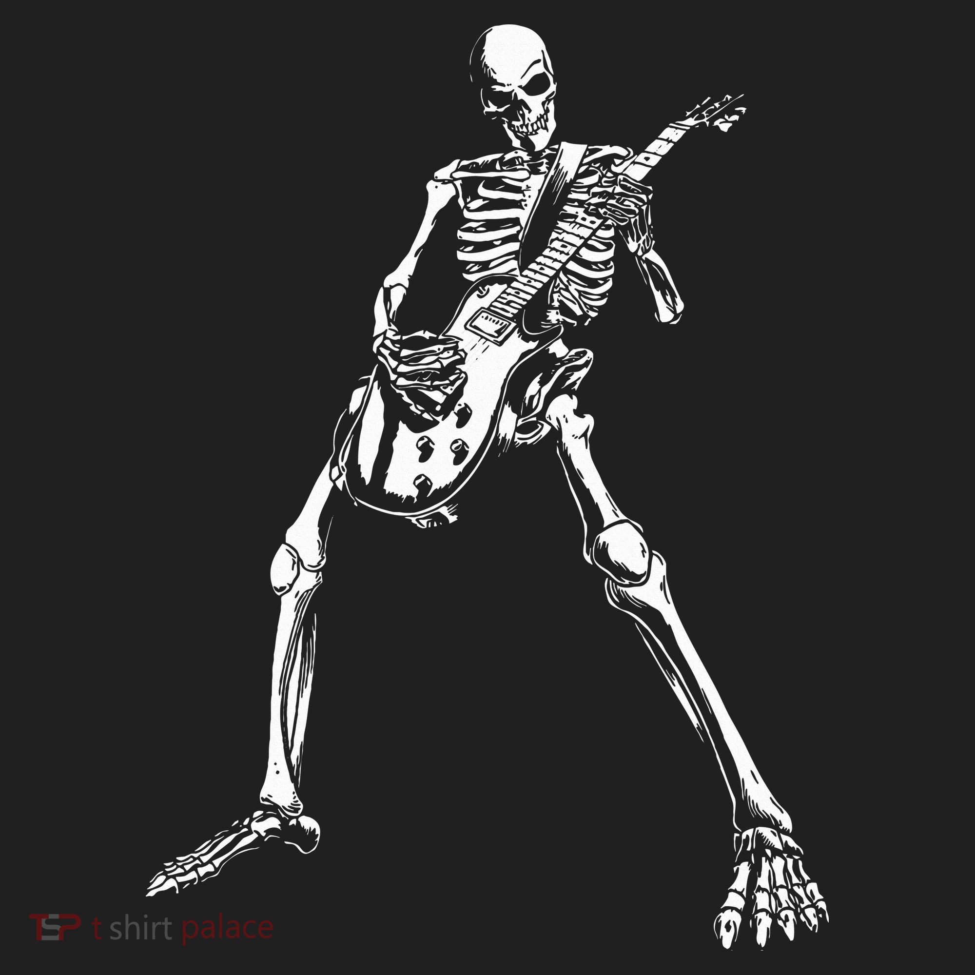 Skeleton Playing Electric Guitar Solo Beanie