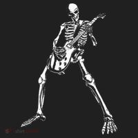 Skeleton Playing Electric Guitar Solo Hat thumb 2