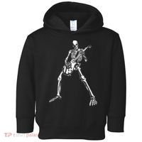 Skeleton Playing Electric Guitar Solo Toddler Hoodie thumb 0