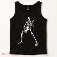Skeleton Playing Electric Guitar Solo Tank Top thumb 2