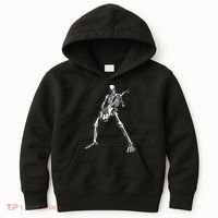 Skeleton Playing Electric Guitar Solo Kids Hoodie thumb 0