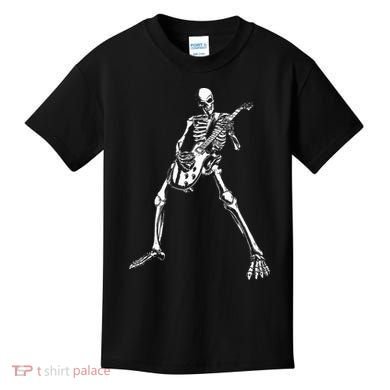 Skeleton Playing Electric Guitar Solo Kids T-Shirt