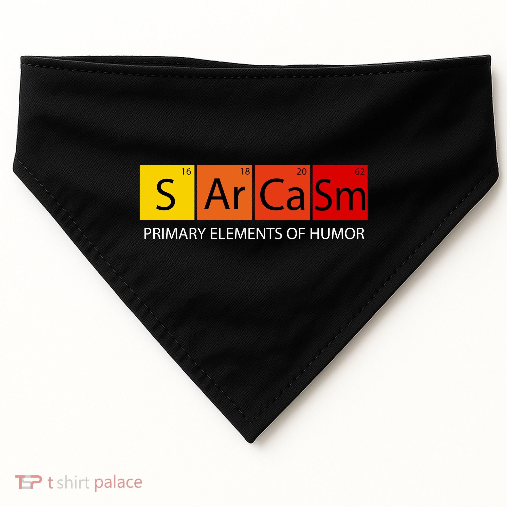 Sarcasm Primary Elements Of Humor USA-Made Doggie Bandana