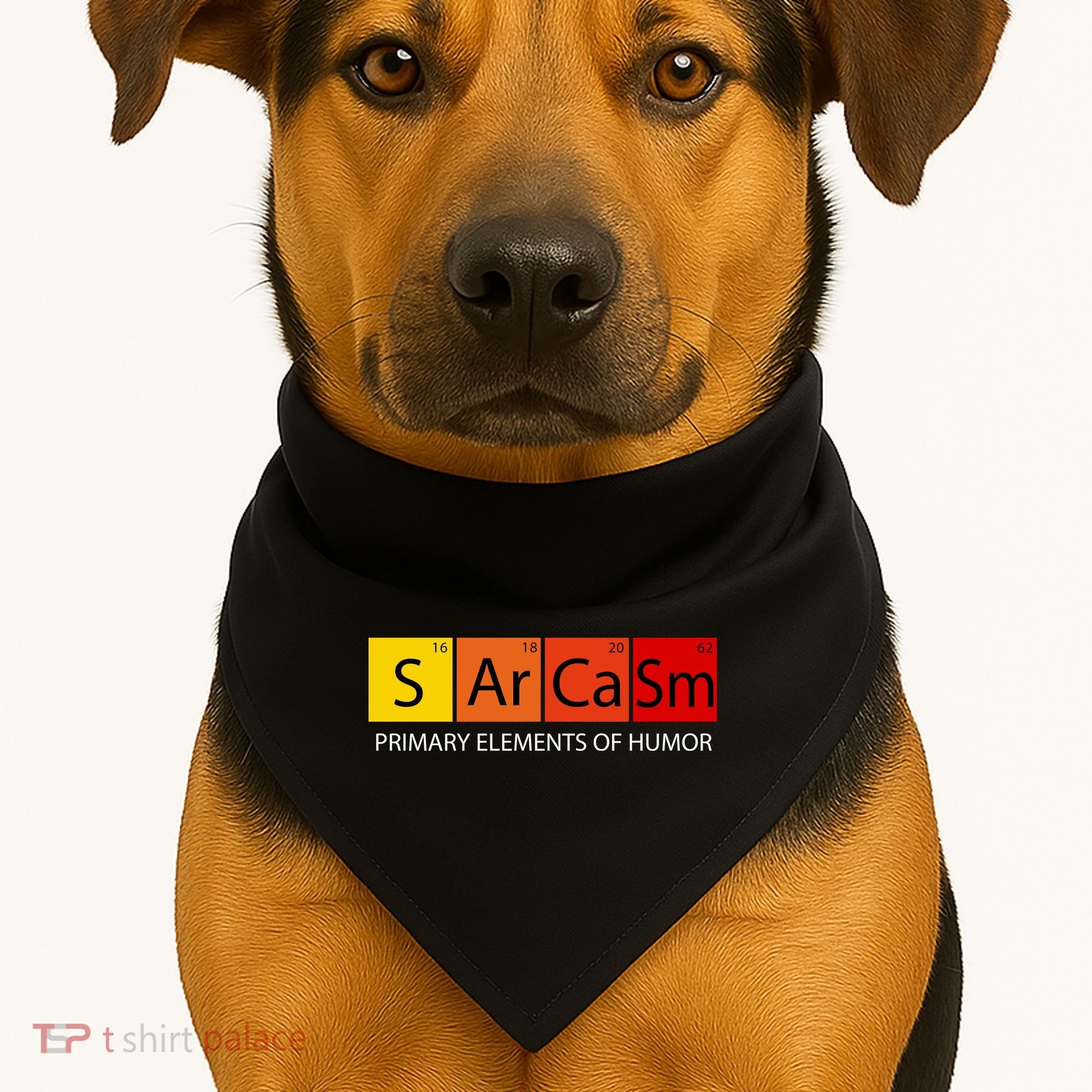 Sarcasm Primary Elements Of Humor USA-Made Doggie Bandana