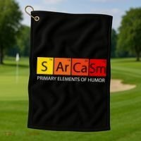 Sarcasm Primary Elements Of Humor Golf Towel thumb 1