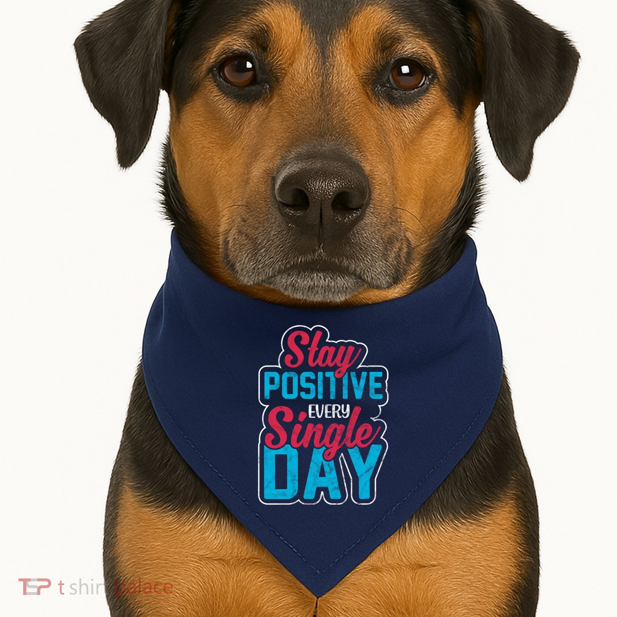 Stay Positive Every Single Day USA-Made Doggie Bandana