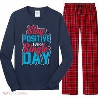 Stay Positive Every Single Day Long Sleeve Pajama Set thumb 0