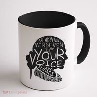 Speak Your Mind Even If Your Voice Shakes Coffee Mug thumb 1