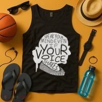 Speak Your Mind Even If Your Voice Shakes Tank Top thumb 4