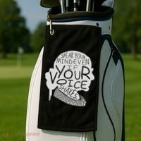 Speak Your Mind Even If Your Voice Shakes Golf Towel thumb 2