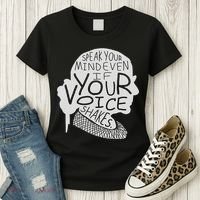 Speak Your Mind Even If Your Voice Shakes Women's T-Shirt thumb 3