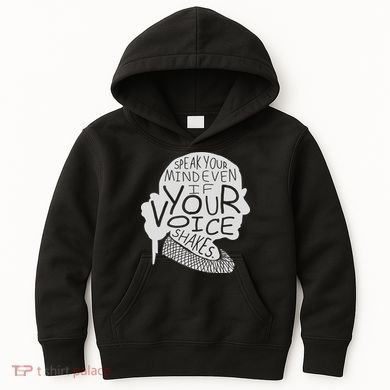 Speak Your Mind Even If Your Voice Shakes Kids Hoodie